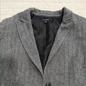 Chadwicks Black and White Herringbone Blazer